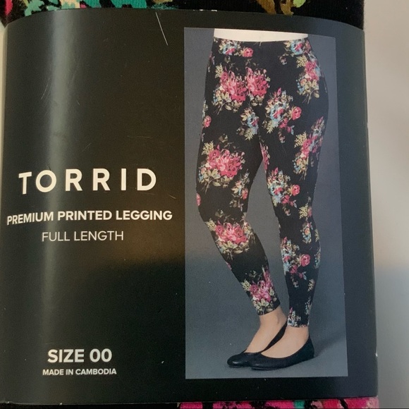TORRID LEGGINGS  Floral Print Cute, sz 00 … - Picture 7 of 7